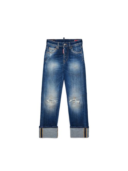Pantalone, bambina, tomboy jeans. DSQUARED2 | DQ3441 D0AHWDQ01